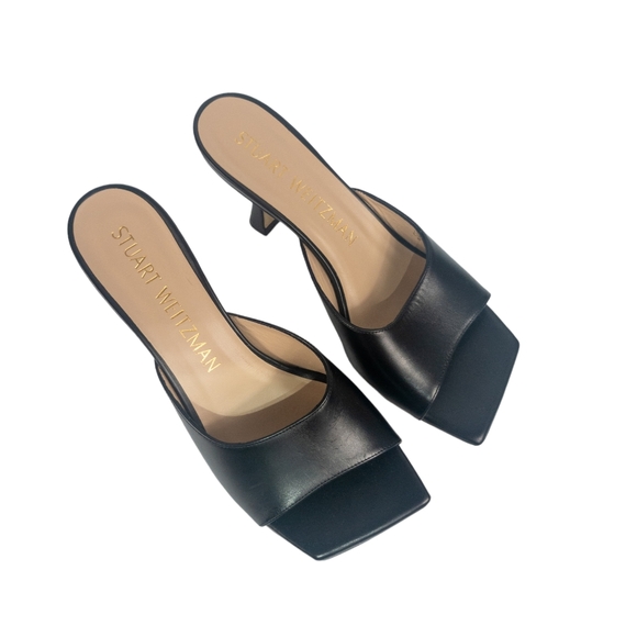Stuart Weitzman Tia 75 Slide Sandal Black 9 - Picture 6 of 9